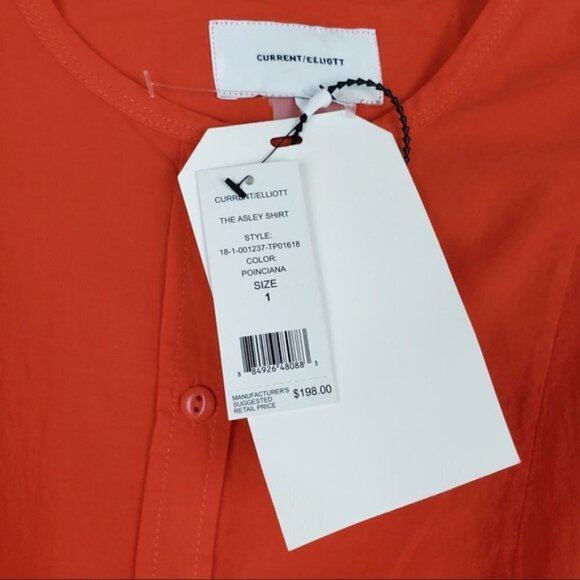 Current/Elliott The Asley Button Shirt Poinciana - Picture 6 of 7